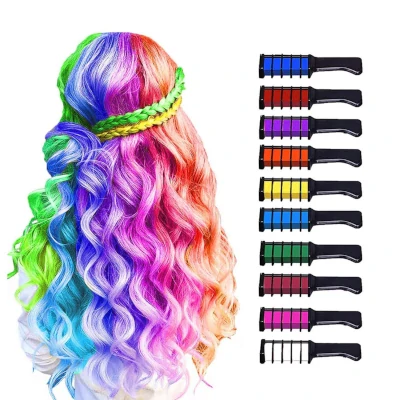 Colored chalk for girl's hair