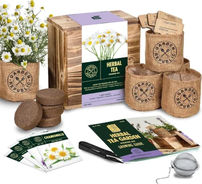 Flower growing kit for tea