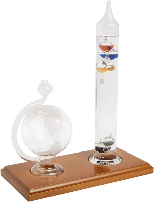 Galileo Thermometer with Barometer