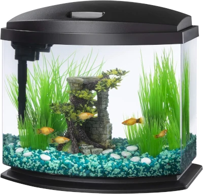 Fish tank with self-cleaning system