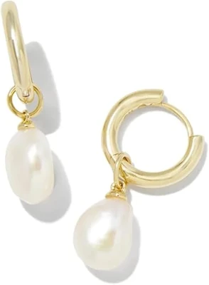 Pearl Huggie Earrings